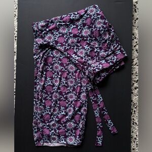 Purple Floral Patterned Comfy Soft Pant